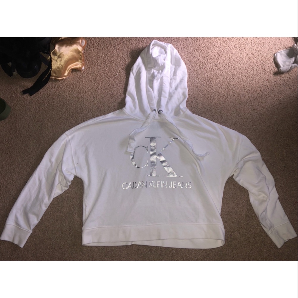Calvin Klein crop hoodie medium